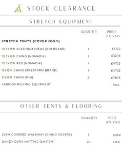 Stretch Tents (Cover Only) For Sale