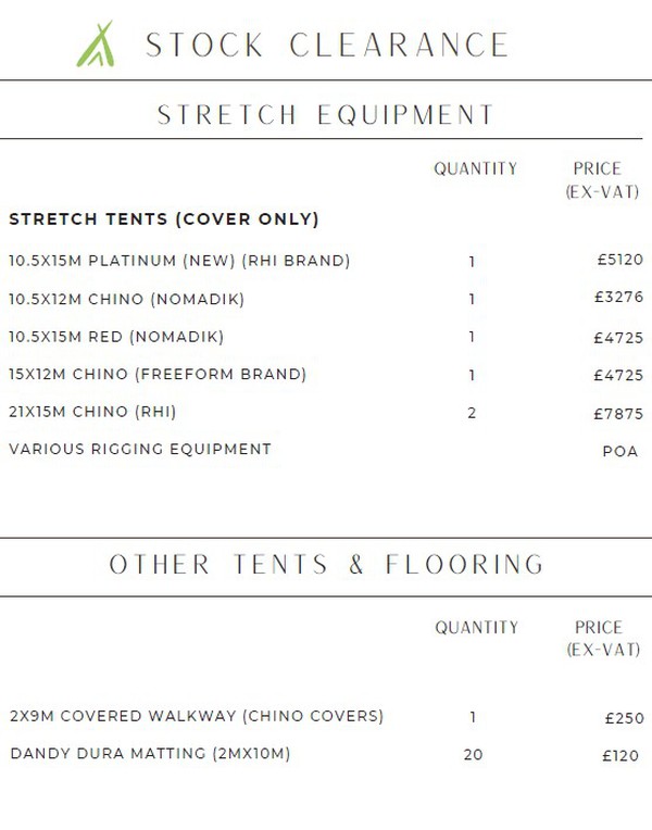 Stretch Tents (Cover Only) For Sale