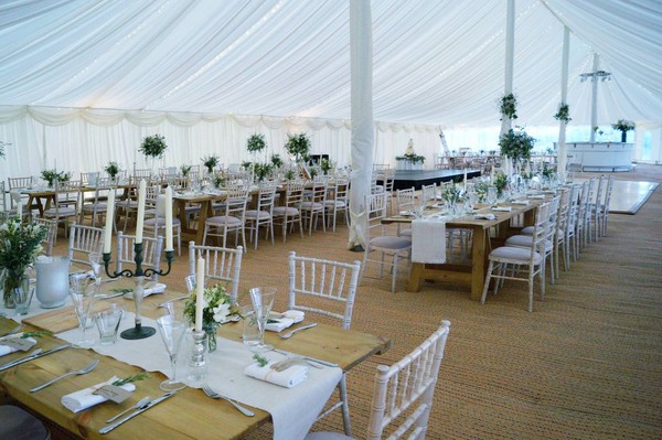 Lined traditional marquees for weddings