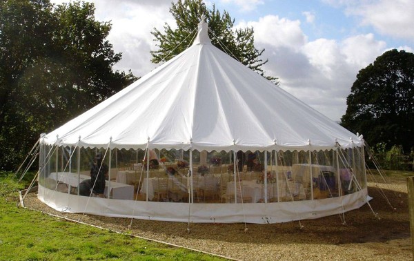 Round canvas marquee