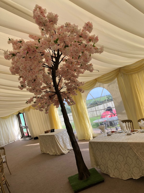 Secondhand 2x 3.2m Artificial Cherry Blossom Trees