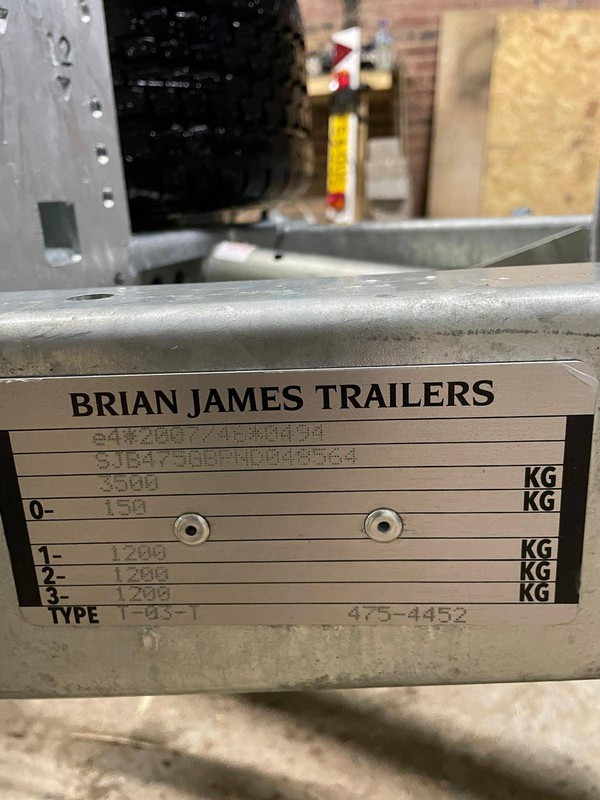 Brian James 3500kg trailer