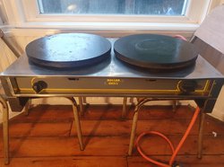 Secondhand Used Roller Grill Double Gas Crepe Maker CDG400 For Sale