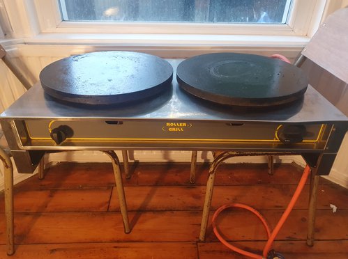 Secondhand Used Roller Grill Double Gas Crepe Maker CDG400 For Sale Secondhand Used Roller Grill Double Gas Crepe Maker CDG400 For Sale