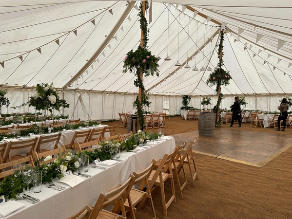 Traditional 60' x 40' Canvas Pole Marquee