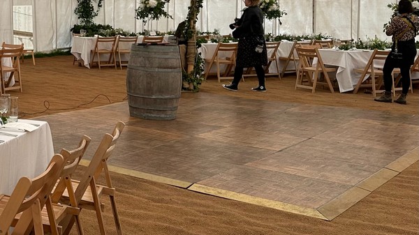 Secondhand 12' x 18' Wood Parquet Dance Floor For Sale