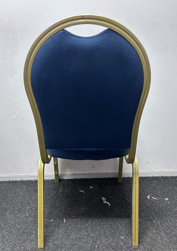 Secondhand 95x Blue Conference Chair With Gold Frame