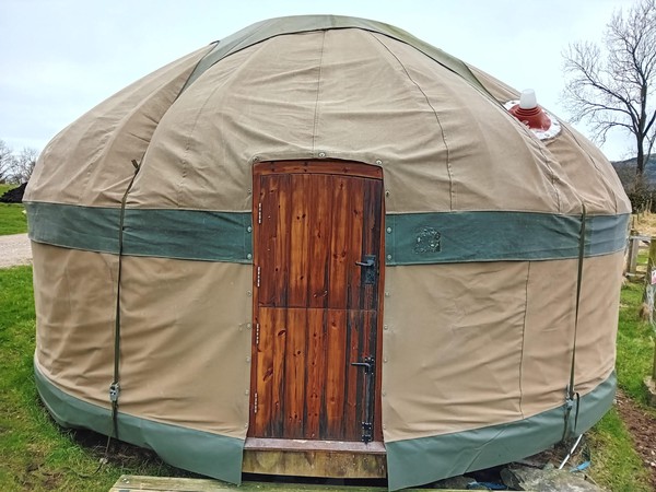 18ft Yurts in Sand and Olive Green