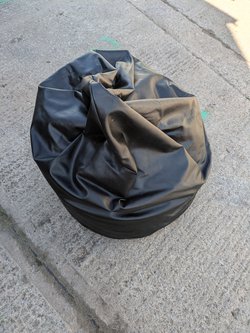 Black leather bean bags for sale