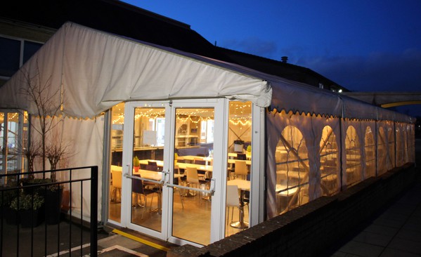 Secondhand 15m x 9m Marquee, Lining, Lights And Doors For Sale