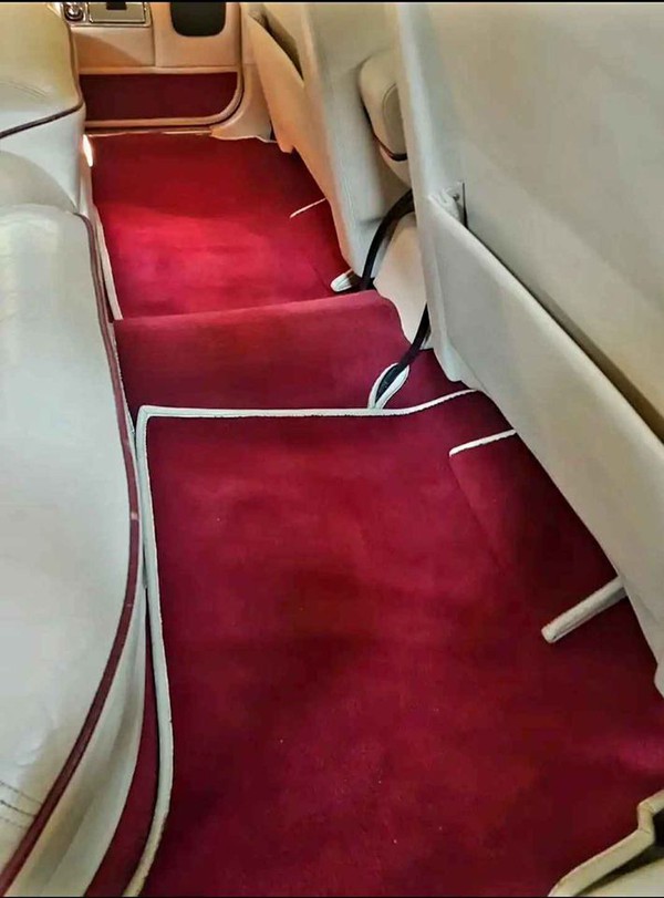 Silver Spirit by Rolls-Royce Burgundy Carpet