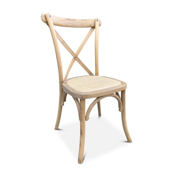 200x Brand New & Wrapped Cross Back Chairs - Elmwood - Rattan - FREE UK Mainland Delivery 5