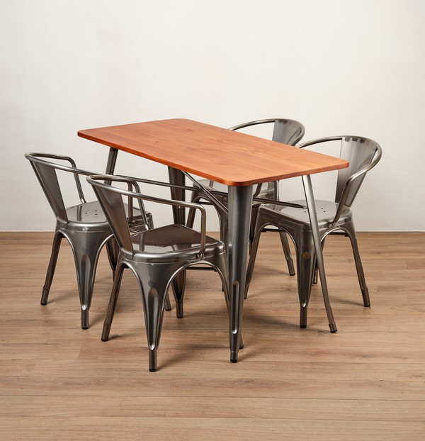 10x Gunmetal Grey Table & Chair Sets For Sale