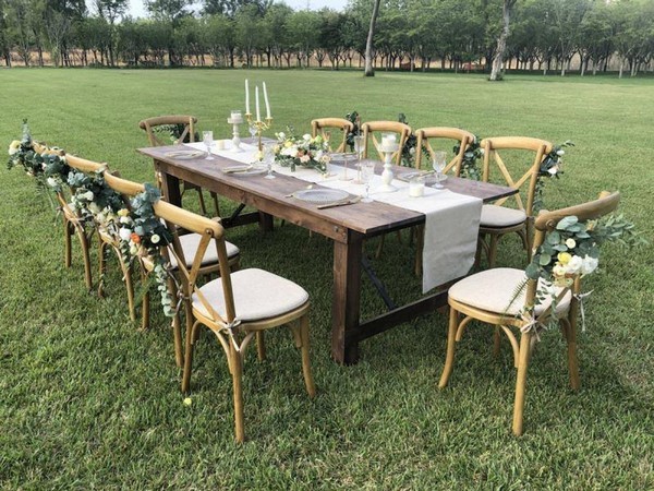 Outdoor Wedding Cross Back Chairs for sale