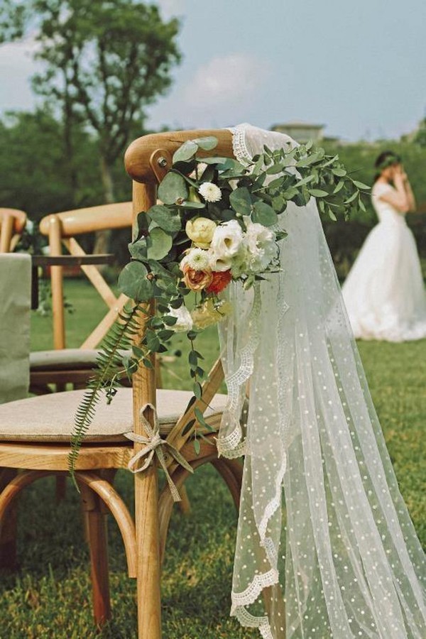 Dressed Outdoor Wedding Cross Back Chairs