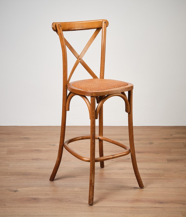 New 40x Cross Back Bar Stools For Sale