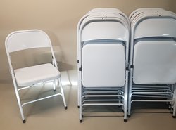 Secondhand 80x Folding Metal Chairs For Sale