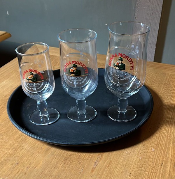 Moretti Beer Glasses