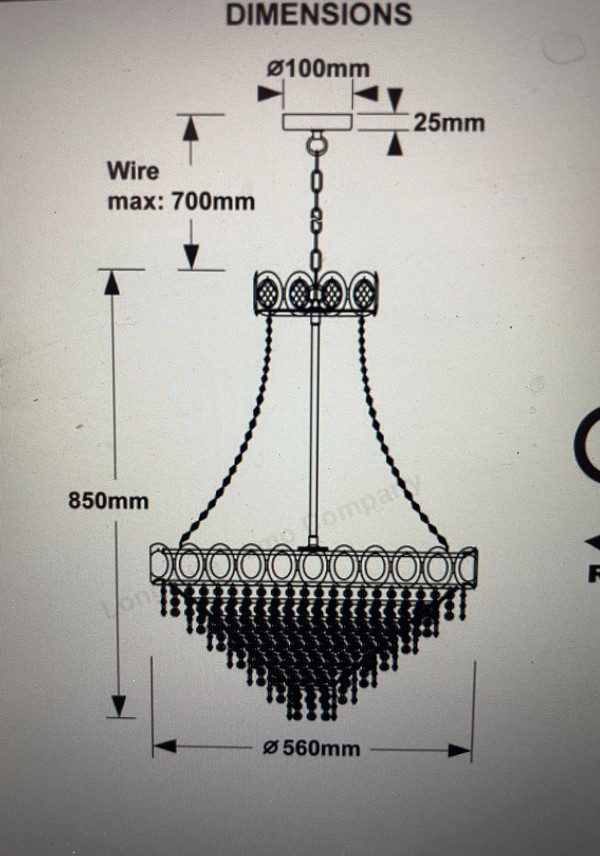 Secondhand Used 2x Large Modern Chandelier