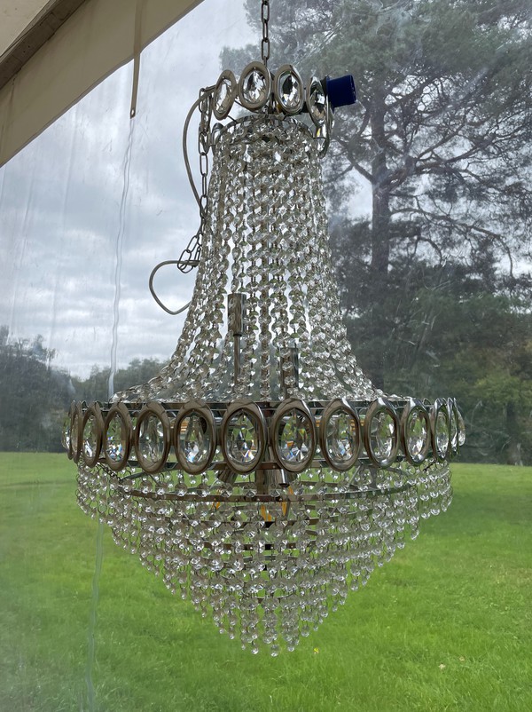 Used 2x Large Modern Chandelier For Sale