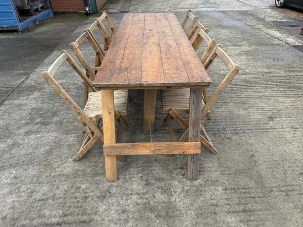 Secondhand 125x Vintage Wooden Folding Chairs