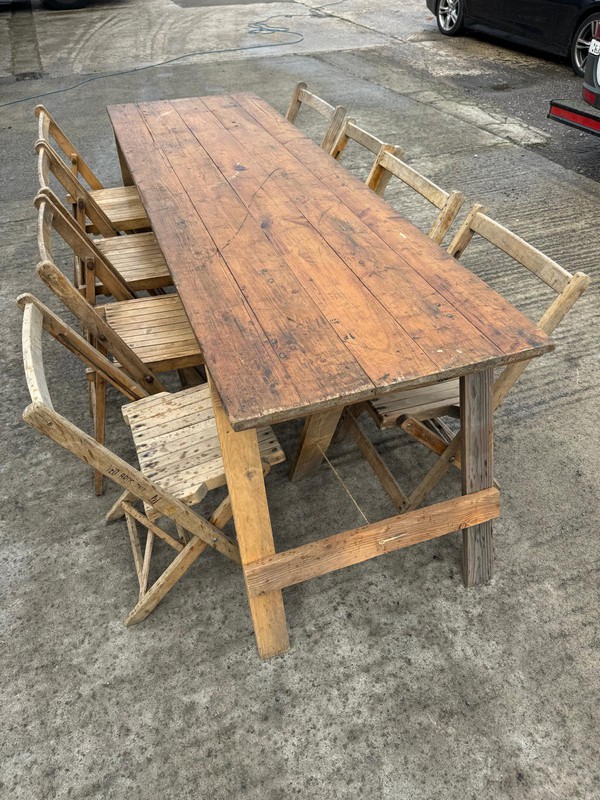 Secondhand 125x Vintage Wooden Folding Chairs For Sale