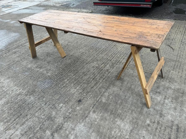 Secondhand 15x Vintage Wooden Plank Top Table