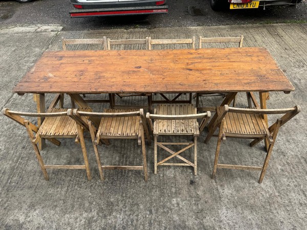 Secondhand Wooden Trestle Tables