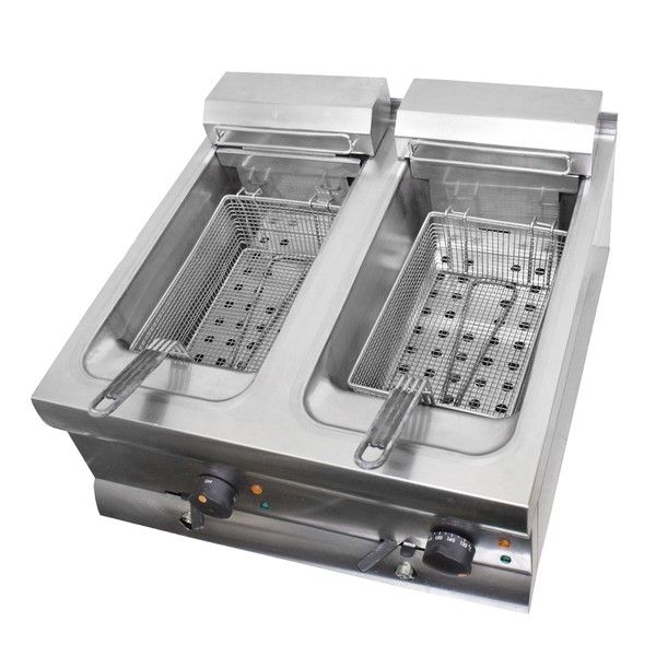 Counter top twin tank fryer