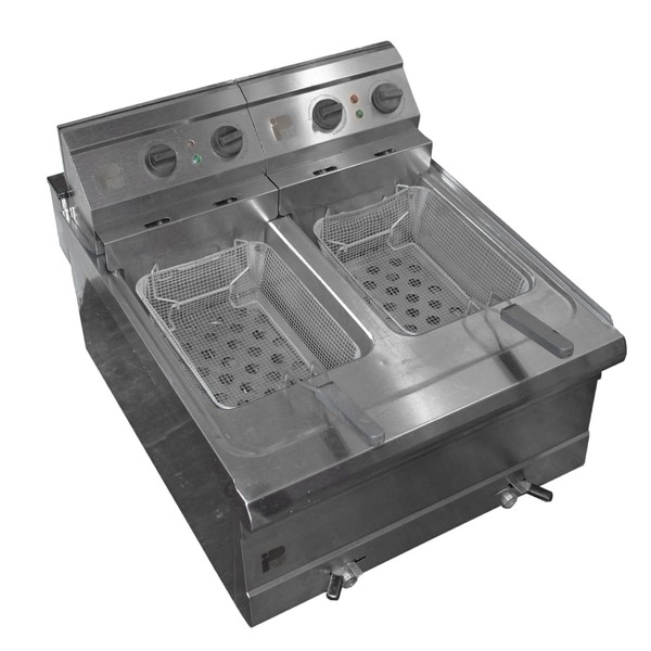 Twin tank electric fryer