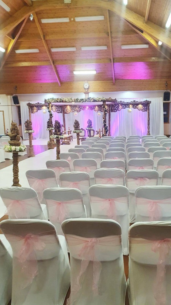 Wedding mandap with Ganesh murti