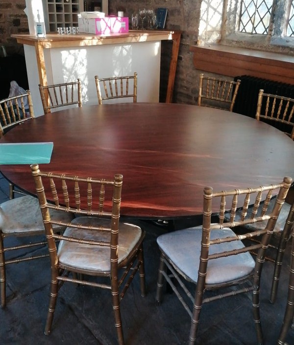 15x 6ft Round Table For Sale