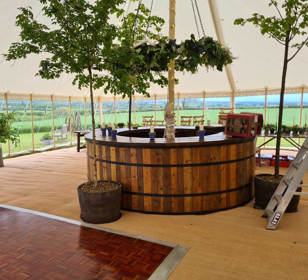 3.4m Large Round Wooden Bar For Sale