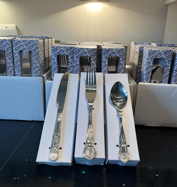 New 5x 144 Pieces Kings Catering Cutlery 18/0 For Sale