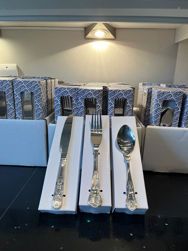 New 5x 288 Pieces Kings Catering Cutlery 18/0 For Sale