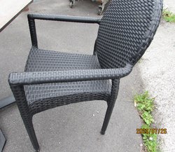 20x Rattan Stacking Cafe Chairs For Sale