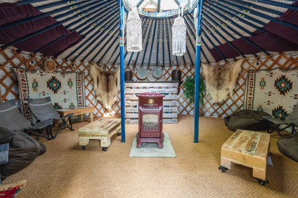 Secondhand 16ft Blue Mongolian Yurt For Sale