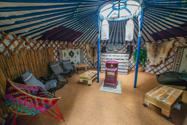 19ft Dark Blue Mongolian Yurts