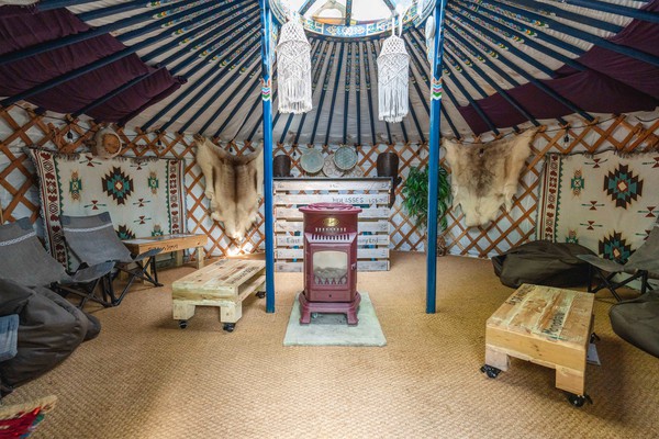 19ft Dark Blue Mongolian Yurts For Sale