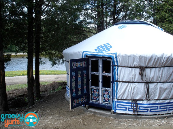 New 19ft Dark Blue Mongolian Yurts For Sale