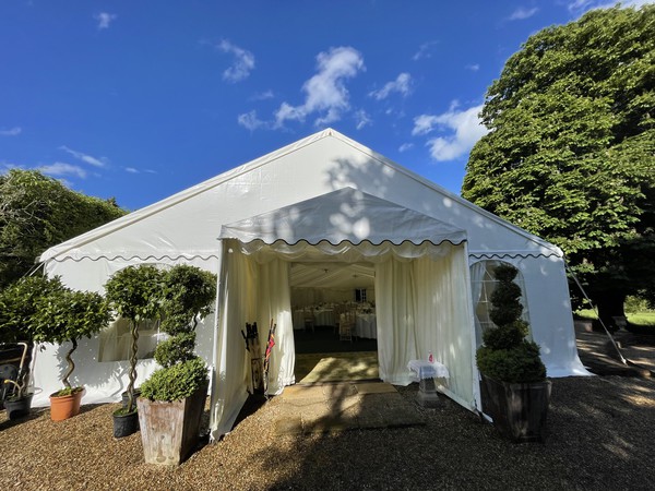 Marquee with 3m x 3m porch