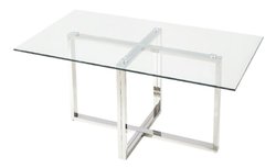 10x Glass Dining Table For Sale