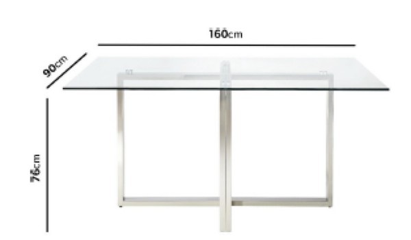 New 10x Glass Dining Table