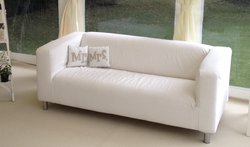 Secondhand 8x Klippan Sofa With Ivory Cover For Sale