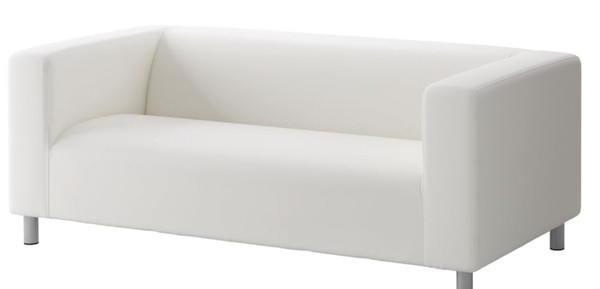 8x Klippan Sofa With Ivory Cover For Sale