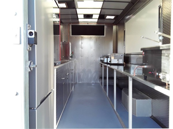 Mobile Catering Van with stainless steel interior