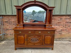 Secondhand Large Antique Style Cabinet with Mirror For Sale