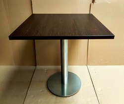 Table With Round Chrome Base For Sale