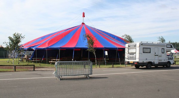 Blue and red Big top for sale