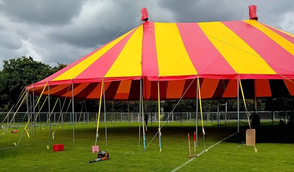 Red and yellow big top for sale